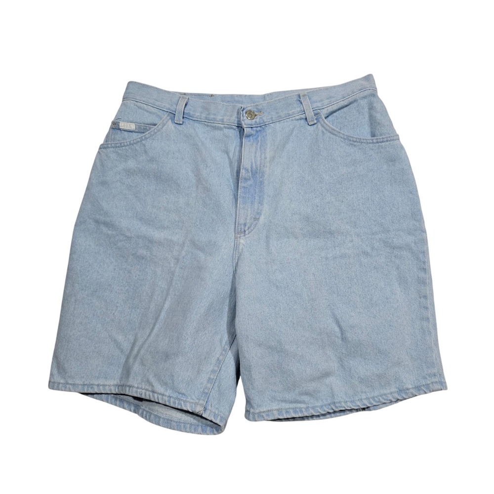 Lee Vintage Denim Shorts Women 18W Light Blue High Rise 90s Mom Cotton 370-5657